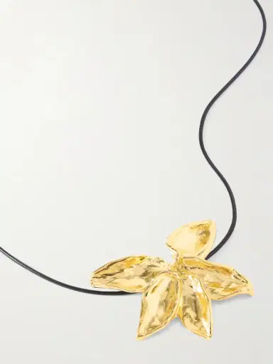 YSSO + Eden Rock St Barths Frangipanier Gold-plated And Cord Necklace | Thumbnail 4 YSSO + Eden Rock St Barths Frangipanier Gold-plated And Cord Necklace | Thumbnail 4