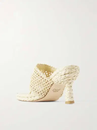 Chloé Isla Crocheted Raffia Mules | Thumbnail 3 Chloé Isla Crocheted Raffia Mules | Thumbnail 3
