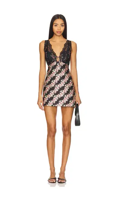 Free People Countryside Printed Mini Dress In Black Combo | Thumbnail 1 Free People Countryside Printed Mini Dress In Black Combo | Thumbnail 1