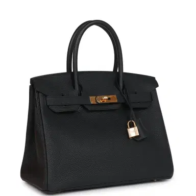 HERMÈS Pre-owned Hermes Birkin 30 Black Togo Rose Gold Hardware | Thumbnail 2 HERMÈS Pre-owned Hermes Birkin 30 Black Togo Rose Gold Hardware | Thumbnail 2