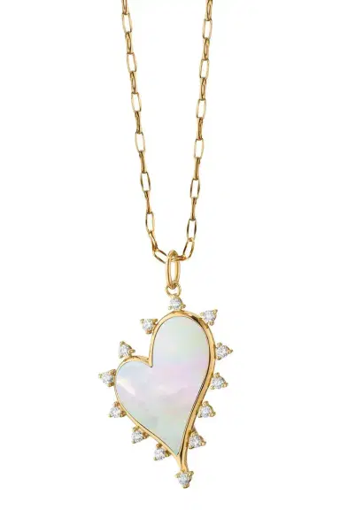 MONICA RICH KOSANN Diamond Pearl Heart Necklace | Thumbnail 1 MONICA RICH KOSANN Diamond Pearl Heart Necklace | Thumbnail 1