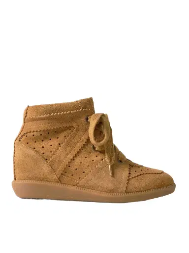 Isabel Marant Bobby Perforated Suede Wedge Sneakers | Thumbnail 1 Isabel Marant Bobby Perforated Suede Wedge Sneakers | Thumbnail 1