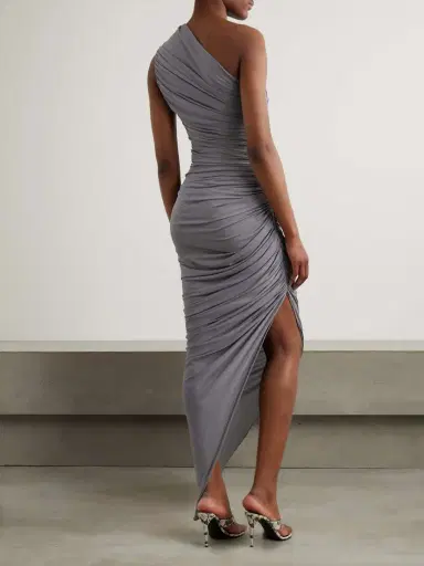 Alaïa One-shoulder Asymmetric Cutout Stretch-jersey Dress | Thumbnail 3 Alaïa One-shoulder Asymmetric Cutout Stretch-jersey Dress | Thumbnail 3