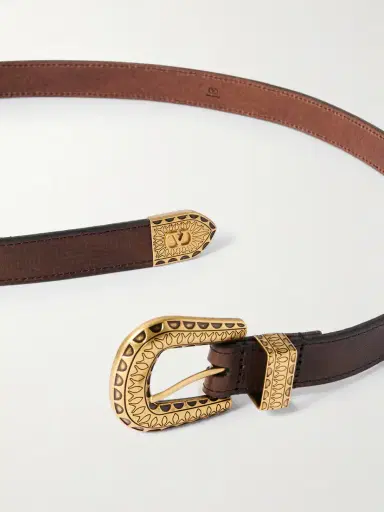 Valentino Garavani Vlogo Textured-leather Belt | Thumbnail 3 Valentino Garavani Vlogo Textured-leather Belt | Thumbnail 3