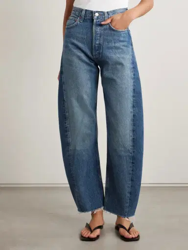 AGOLDE Luna Frayed High-rise Barrel-leg Jeans | Thumbnail 3 AGOLDE Luna Frayed High-rise Barrel-leg Jeans | Thumbnail 3