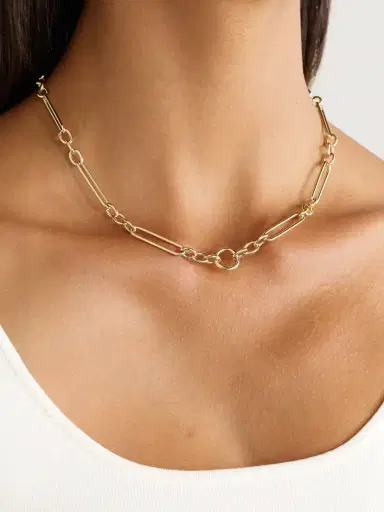 Lucy Delius Trombone Link 14-karat Gold Necklace | Thumbnail 2 Lucy Delius Trombone Link 14-karat Gold Necklace | Thumbnail 2