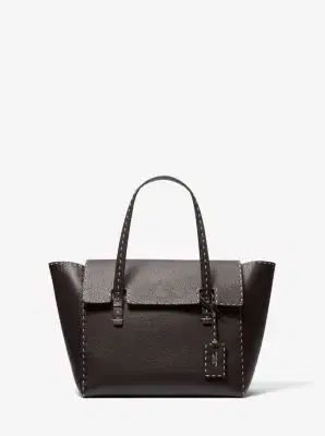 Michael Kors Collection Sophia Hand-Stitched Pebbled Leather Satchel | Thumbnail 2 Michael Kors Collection Sophia Hand-Stitched Pebbled Leather Satchel | Thumbnail 2