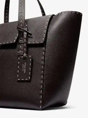 Michael Kors Collection Sophia Hand-Stitched Pebbled Leather Satchel | Thumbnail 4 Michael Kors Collection Sophia Hand-Stitched Pebbled Leather Satchel | Thumbnail 4