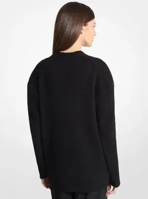 Michael Kors Collection Ribbed Cashmere Blend Cardigan | Thumbnail 3 Michael Kors Collection Ribbed Cashmere Blend Cardigan | Thumbnail 3