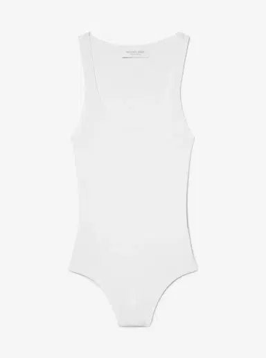 Michael Kors Collection Ribbed Stretch Viscose Tank Top Bodysuit in | Thumbnail 12 Michael Kors Collection Ribbed Stretch Viscose Tank Top Bodysuit in | Thumbnail 12