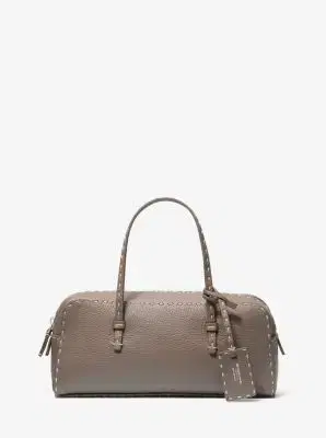 Michael Kors Collection Roberta Hand-Stitched Pebbled Leather Satchel | Thumbnail 2 Michael Kors Collection Roberta Hand-Stitched Pebbled Leather Satchel | Thumbnail 2