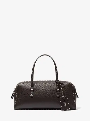 Michael Kors Collection Roberta Hand-Stitched Pebbled Leather Satchel | Thumbnail 5 Michael Kors Collection Roberta Hand-Stitched Pebbled Leather Satchel | Thumbnail 5