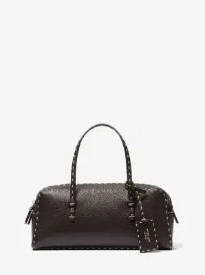 Michael Kors Collection Roberta Hand-Stitched Pebbled Leather Satchel | Thumbnail 6 Michael Kors Collection Roberta Hand-Stitched Pebbled Leather Satchel | Thumbnail 6