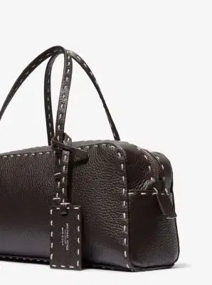 Michael Kors Collection Roberta Hand-Stitched Pebbled Leather Satchel | Thumbnail 8 Michael Kors Collection Roberta Hand-Stitched Pebbled Leather Satchel | Thumbnail 8