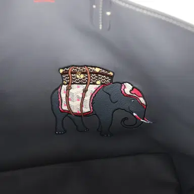 goyard Goyard Goyardine Grey Anjou PM Embroidered Elephant Tote Palladium Hardware | Thumbnail 9 goyard Goyard Goyardine Grey Anjou PM Embroidered Elephant Tote Palladium Hardware | Thumbnail 9