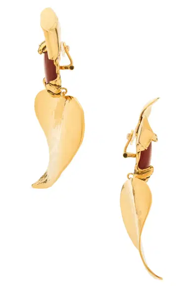 Saint Laurent Oversized Petal Earrings | Thumbnail 3 Saint Laurent Oversized Petal Earrings | Thumbnail 3