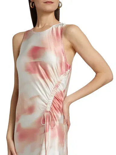 Rails Women's Gabriella Watercolor Ruched Midi-Dress - Cherry Blossom | Thumbnail 6 Rails Women's Gabriella Watercolor Ruched Midi-Dress - Cherry Blossom | Thumbnail 6