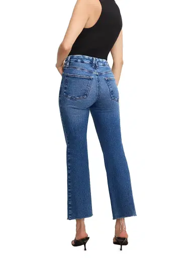 Good American Women's Soft Tech Good Legs Crop Mini Boot Jeans - Indigo | Thumbnail 5 Good American Women's Soft Tech Good Legs Crop Mini Boot Jeans - Indigo | Thumbnail 5