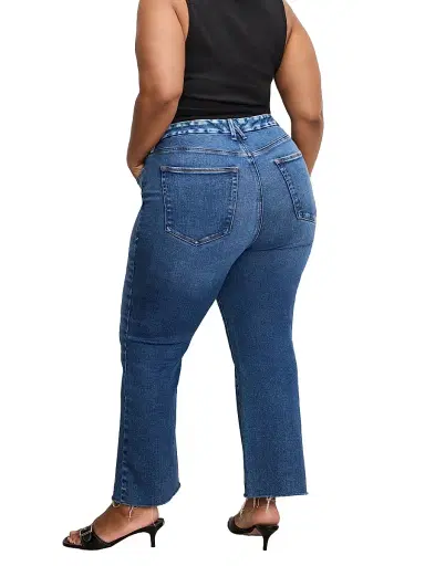 Good American Women's Soft Tech Good Legs Crop Mini Boot Jeans - Indigo | Thumbnail 9 Good American Women's Soft Tech Good Legs Crop Mini Boot Jeans - Indigo | Thumbnail 9