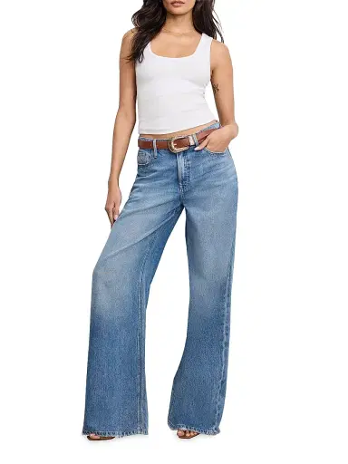 Good American Women's Weightless Good Standard Ease Wide-Leg Jeans - Indigo | Thumbnail 2 Good American Women's Weightless Good Standard Ease Wide-Leg Jeans - Indigo | Thumbnail 2