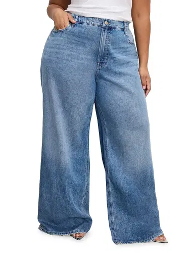 Good American Women's Weightless Good Standard Ease Wide-Leg Jeans - Indigo | Thumbnail 8 Good American Women's Weightless Good Standard Ease Wide-Leg Jeans - Indigo | Thumbnail 8