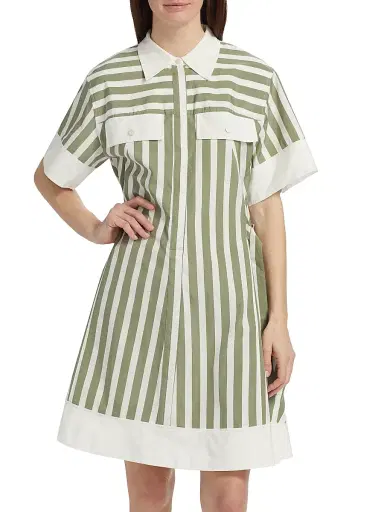 3.1 Phillip Lim Women's Striped Cotton-Silk Shirt Dress | Thumbnail 3 3.1 Phillip Lim Women's Striped Cotton-Silk Shirt Dress | Thumbnail 3