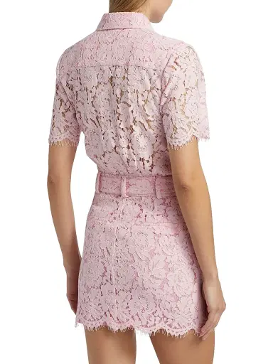 Generation Love Women's Morgana Lace Belted Dress - Sugar Pink | Thumbnail 5 Generation Love Women's Morgana Lace Belted Dress - Sugar Pink | Thumbnail 5