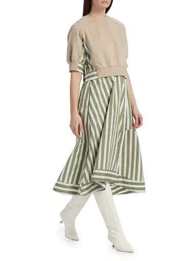 3.1 Phillip Lim Women's Sweatshirt Combo Midi-Dress | Thumbnail 2 3.1 Phillip Lim Women's Sweatshirt Combo Midi-Dress | Thumbnail 2
