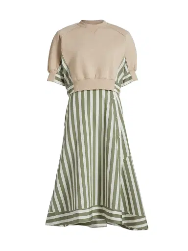3.1 Phillip Lim Women's Sweatshirt Combo Midi-Dress | Thumbnail 1 3.1 Phillip Lim Women's Sweatshirt Combo Midi-Dress | Thumbnail 1