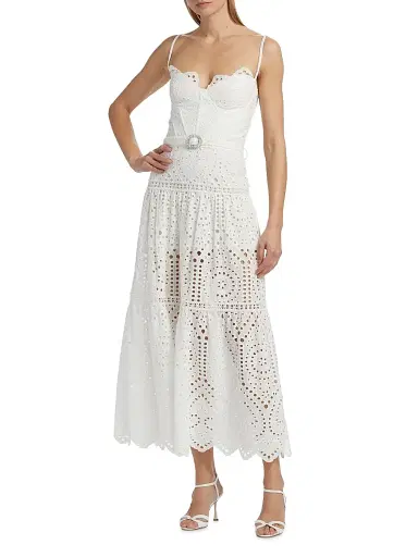 Generation Love Women's Zuria Cotton Eyelet Maxi Dress - White | Thumbnail 2 Generation Love Women's Zuria Cotton Eyelet Maxi Dress - White | Thumbnail 2