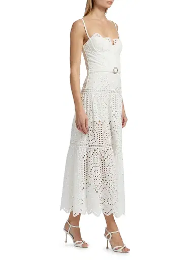 Generation Love Women's Zuria Cotton Eyelet Maxi Dress - White | Thumbnail 4 Generation Love Women's Zuria Cotton Eyelet Maxi Dress - White | Thumbnail 4