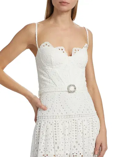 Generation Love Women's Zuria Cotton Eyelet Maxi Dress - White | Thumbnail 6 Generation Love Women's Zuria Cotton Eyelet Maxi Dress - White | Thumbnail 6