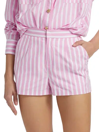 Generation Love Women's Theo Wide-Stripe Cotton Shorts | Thumbnail 3 Generation Love Women's Theo Wide-Stripe Cotton Shorts | Thumbnail 3