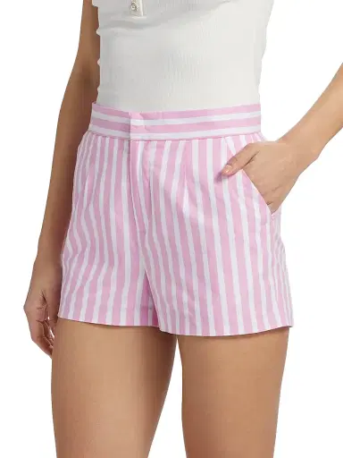 Generation Love Women's Theo Wide-Stripe Cotton Shorts | Thumbnail 4 Generation Love Women's Theo Wide-Stripe Cotton Shorts | Thumbnail 4