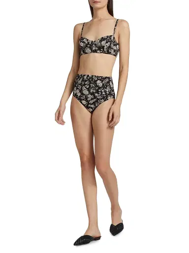 Ulla Johnson Women's Zahara Floral Bikini Top - Midnight Bloom | Thumbnail 2 Ulla Johnson Women's Zahara Floral Bikini Top - Midnight Bloom | Thumbnail 2