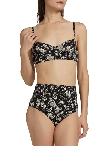 Ulla Johnson Women's Zahara Floral Bikini Top - Midnight Bloom | Thumbnail 3 Ulla Johnson Women's Zahara Floral Bikini Top - Midnight Bloom | Thumbnail 3