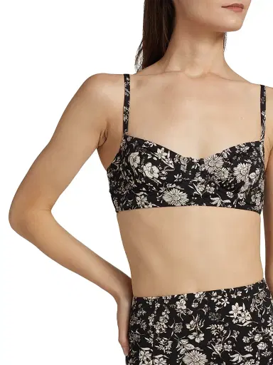 Ulla Johnson Women's Zahara Floral Bikini Top - Midnight Bloom | Thumbnail 5 Ulla Johnson Women's Zahara Floral Bikini Top - Midnight Bloom | Thumbnail 5
