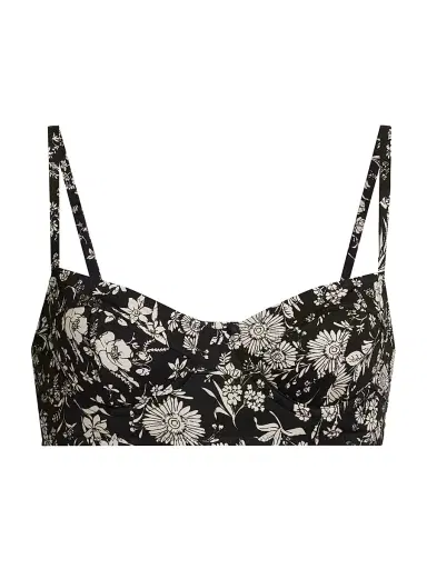 Ulla Johnson Women's Zahara Floral Bikini Top - Midnight Bloom | Thumbnail 1 Ulla Johnson Women's Zahara Floral Bikini Top - Midnight Bloom | Thumbnail 1