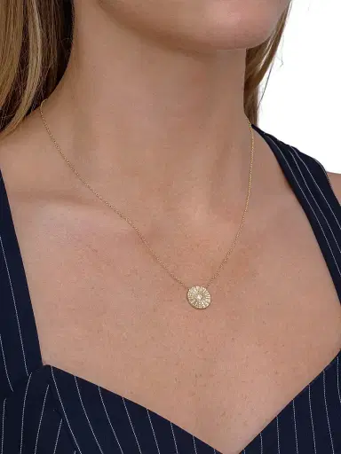 Shy Creation Women's Kate 14K Yellow Gold & 0.20 TCW Diamond Starburst Pendant Necklace - Yellow Gold | Thumbnail 2 Shy Creation Women's Kate 14K Yellow Gold & 0.20 TCW Diamond Starburst Pendant Necklace - Yellow Gold | Thumbnail 2