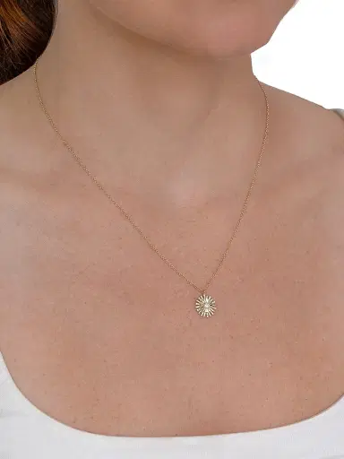 Shy Creation Women's Kate 14K Yellow Gold & 0.11 TCW Diamond Starburst Pendant Necklace - Yellow Gold | Thumbnail 2 Shy Creation Women's Kate 14K Yellow Gold & 0.11 TCW Diamond Starburst Pendant Necklace - Yellow Gold | Thumbnail 2