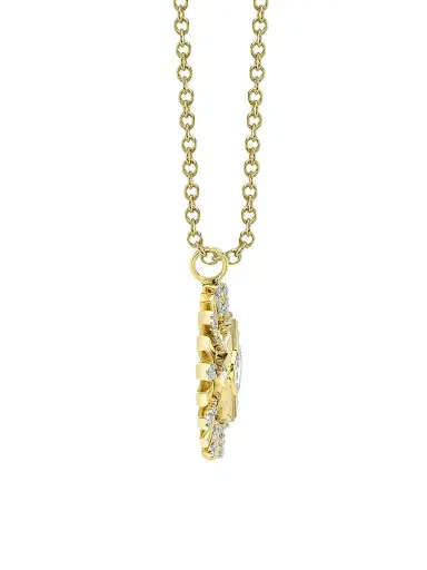 Shy Creation Women's Kate 14K Yellow Gold & 0.11 TCW Diamond Starburst Pendant Necklace - Yellow Gold | Thumbnail 4 Shy Creation Women's Kate 14K Yellow Gold & 0.11 TCW Diamond Starburst Pendant Necklace - Yellow Gold | Thumbnail 4