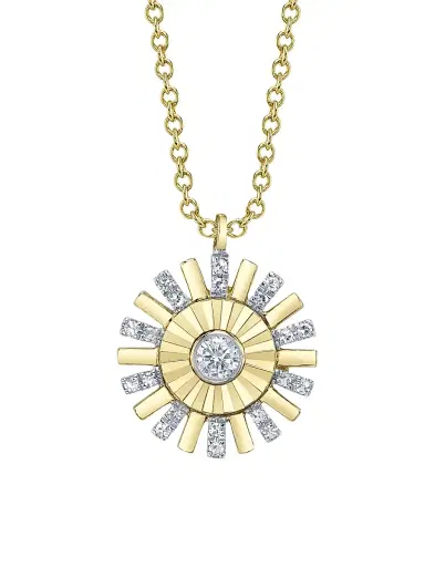 Shy Creation Women's Kate 14K Yellow Gold & 0.11 TCW Diamond Starburst Pendant Necklace - Yellow Gold | Thumbnail 1 Shy Creation Women's Kate 14K Yellow Gold & 0.11 TCW Diamond Starburst Pendant Necklace - Yellow Gold | Thumbnail 1