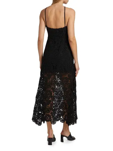 AMUR Women's Crochet Halterneck Midi-Dress - Black | Thumbnail 5 AMUR Women's Crochet Halterneck Midi-Dress - Black | Thumbnail 5