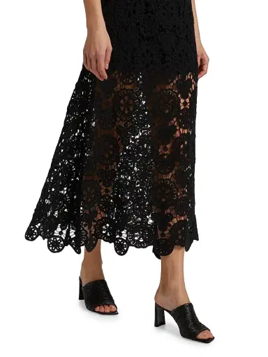 AMUR Women's Crochet Halterneck Midi-Dress - Black | Thumbnail 6 AMUR Women's Crochet Halterneck Midi-Dress - Black | Thumbnail 6