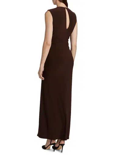 Brandon Maxwell Women's The Serena Cinched Knit Jesery Maxi Dress - Espresso Gold | Thumbnail 5 Brandon Maxwell Women's The Serena Cinched Knit Jesery Maxi Dress - Espresso Gold | Thumbnail 5