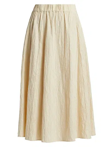 Marie Oliver Women's Sasha Cotton-Blend Midi-Skirt - Ash | Thumbnail 1 Marie Oliver Women's Sasha Cotton-Blend Midi-Skirt - Ash | Thumbnail 1