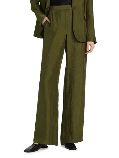 Jason Wu Collection Women's Crinkled Satin Straight-Leg Trousers | Thumbnail 3 Jason Wu Collection Women's Crinkled Satin Straight-Leg Trousers | Thumbnail 3