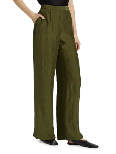 Jason Wu Collection Women's Crinkled Satin Straight-Leg Trousers | Thumbnail 4 Jason Wu Collection Women's Crinkled Satin Straight-Leg Trousers | Thumbnail 4