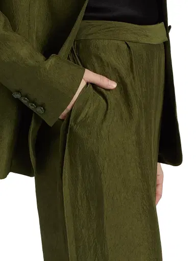 Jason Wu Collection Women's Crinkled Satin Straight-Leg Trousers | Thumbnail 6 Jason Wu Collection Women's Crinkled Satin Straight-Leg Trousers | Thumbnail 6