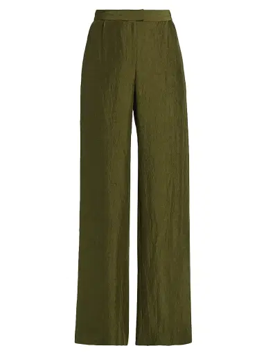 Jason Wu Collection Women's Crinkled Satin Straight-Leg Trousers | Thumbnail 1 Jason Wu Collection Women's Crinkled Satin Straight-Leg Trousers | Thumbnail 1